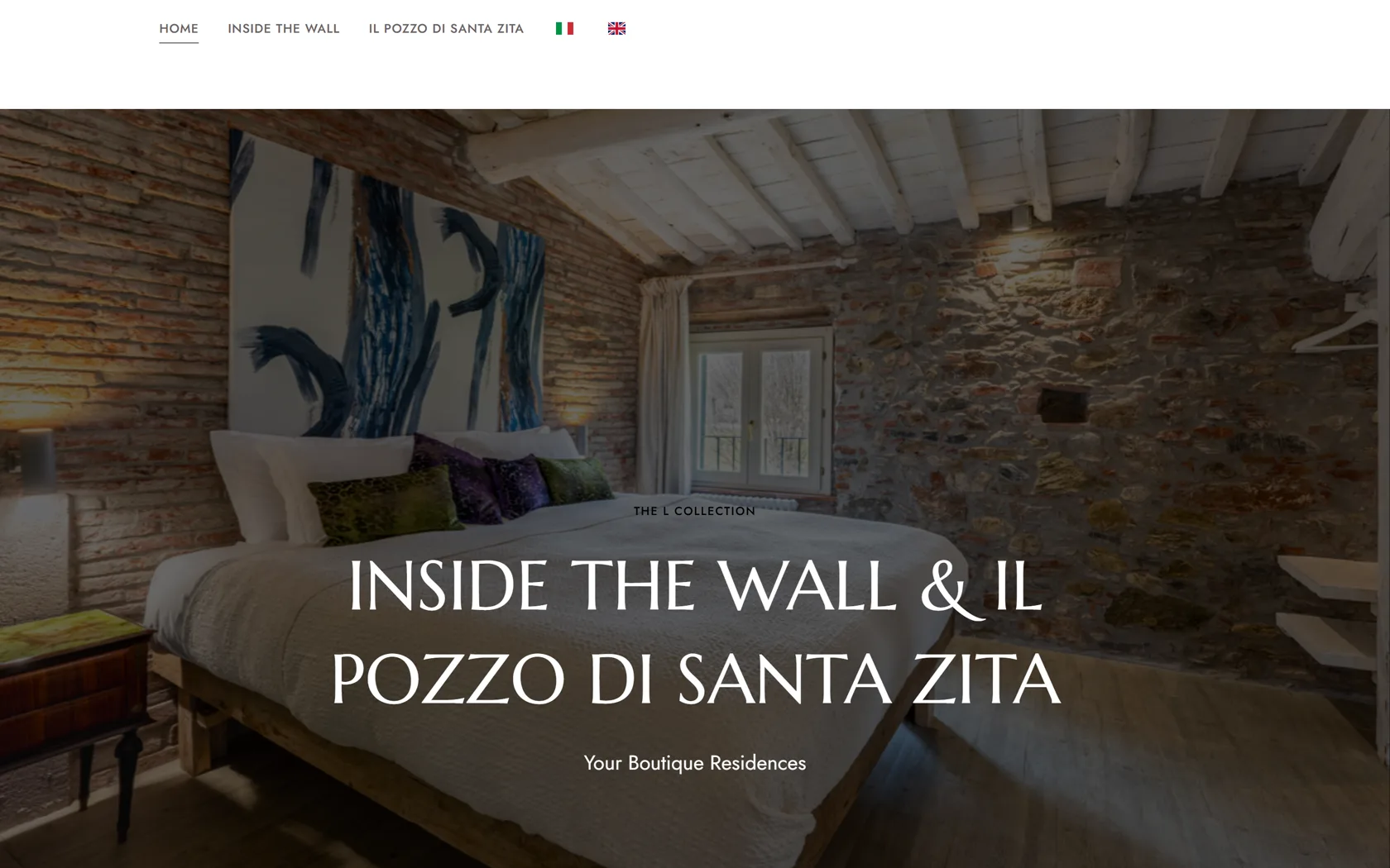 Homepage delle residenze boutique The L Collection
